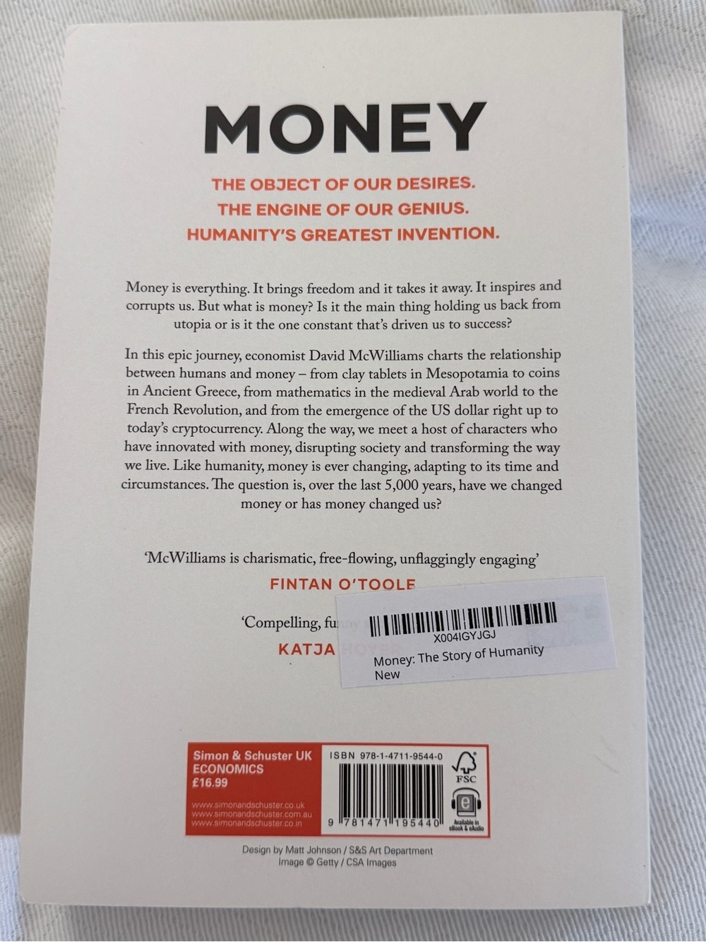 Money: A Story of Humanity by David McWilliams (Paperback, 2024) New - Picture 2 of 8